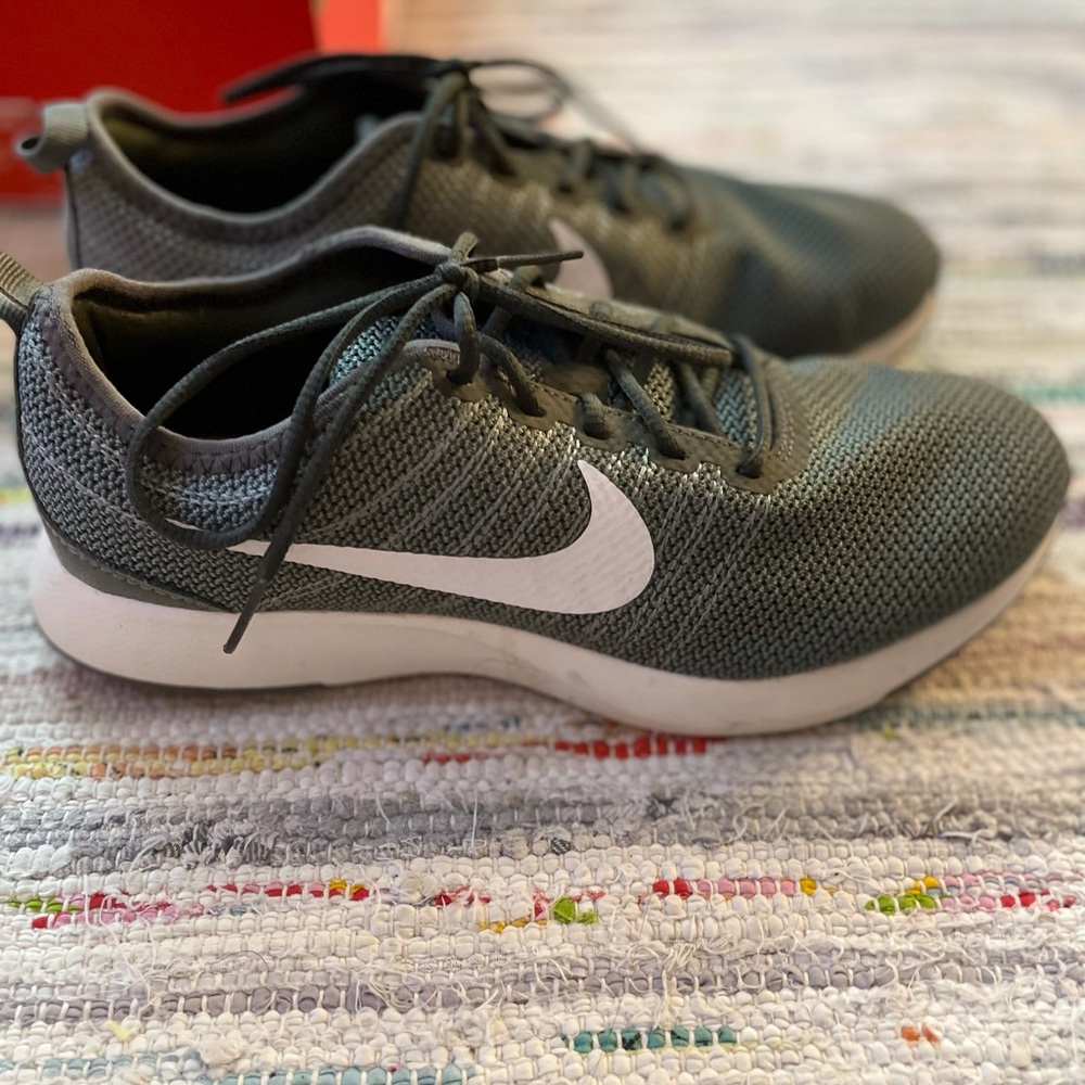 Green Nike shoes
